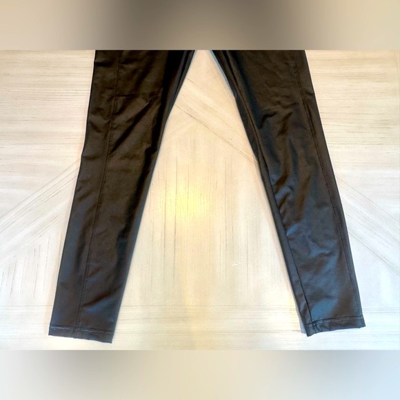 OFFLINE by Aerie Faux Leather Spaghetti Strap Jumpsuit – Black – Size Medium - Picture 8 of 16